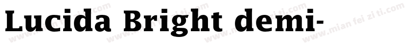 Lucida Bright demi字体转换